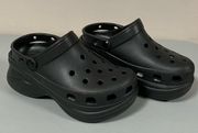 Crocs Classic Black ‘Bae’ Clog Platform Wedge Shoes Sandals Clogs Slides Slippers Size 8 🖤