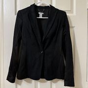 Gorgeous Cache Black Textured & Satin Blazer Jacket Women’s Sz 2