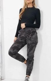 Hollister Ultra High-Rise Jogger Black Gray Camo Classic Stretch Womens Size M