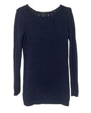 Rachel Zoe KARLA Open Knit Pullover Sweater Navy Blue M