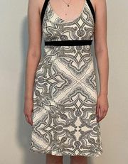 patagonia black white printed casual halter dress