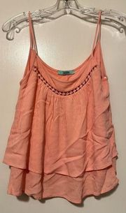 Karlie peach ruffle camisole size S