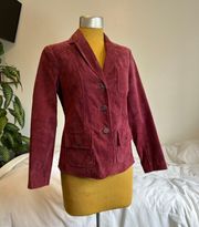 burgundy leather blazer