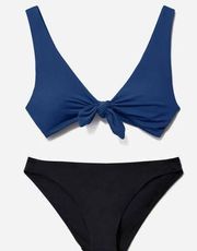 Everlane Bikini Set in Blue Dusk and Black S NWT