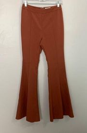 Lulumari Dark Orange High Rise Flare Leg Bell Bottom Pants Size Medium