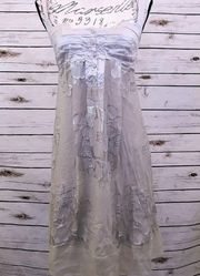 Nicole Miller Metallic Floral Flowy Fairy Dress
