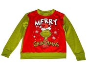 Dr Seuss The Grinch Merry Grinchmas Ugly Christmas Pullover Sweatshirt Size M