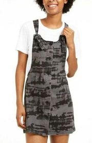 𝅺NWT Tinseltown Juniors' Knotted Chambray Skirtall Overalls, Gray, Size S