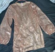 Rose Gold Sequin Formal Dress