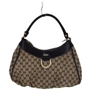 Authentic GUCCI Medium GG Monogram Tan Canvas Sukey Tote Handbag Purse