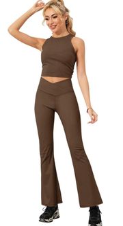 BROWN FLARE PANTS