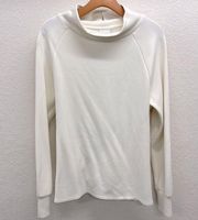 Varley Cowl Neck Cinch Back Sweatshirt XS In Off White