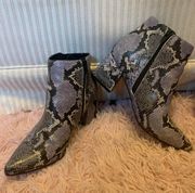 Snakeskin Booties