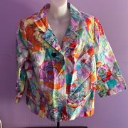 INVESTMENTS along Sleeve Colorful Jacket Size 16W