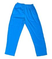 Susan Graver SG Collection Elastic Waist Teal Blue Pants Size Large