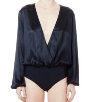 CAMI NYC 100% silk The Ally Deep V neck Bodysuit sz S