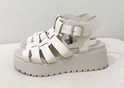 Soda  platform white sandals size 7.5