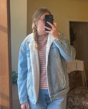 Vintage Sherpa Lined Jean Jacket