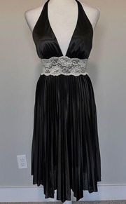 Vintage Y2K Black Tie Neck Dress