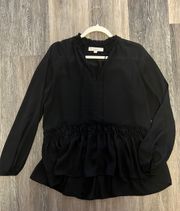 Black Peplum Top