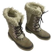 HELLY HANSEN Garibaldi Snow Winter Boots Faux Fur Size 8.5 Women’s Mid Calf