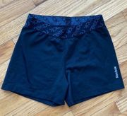 Reebok black play dry athletic shorts small