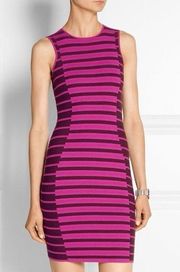 Opening Ceremony Pink Stripe Fitted Dress