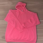 Safety Pink size L Hot Pink Hoodie