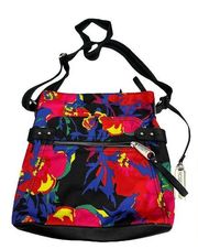 Rossetti Bright Floral Crossbody Adjustable Strap Zip Closure Travel Bag