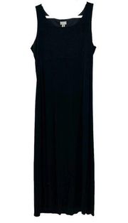 Chicos Travelers Womens Slinky Scoop Neck Shift Tank Midi Dress Size 2 Large