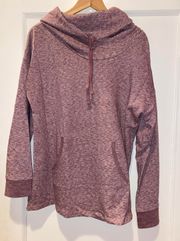 fold over neck sweatshirt