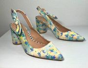 Betsey Johnson circular heels floral design size 7 M