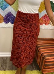 Long velvet skirt