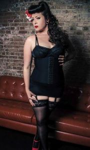 Marilyn Monroe Black Stretch waist cincher corset