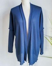 Agnes & Dora, New, Navy Lightweight Open Front Thumbhole Cardigan Size XS