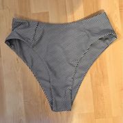 NEW BIKINI BOTTOM HIGH WAISTED HIGH CUT STRIPED L