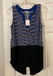 Ava James Shirt size M length 25” bust 30” brand new color blue white black