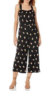 Pineapple Wide Leg Cropped Leg Jumpsuit / Size 0