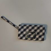 Talbots Black /White Wristlet Zip Closure