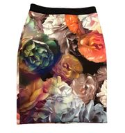 TED BAKER TECHNICOLOR BLOOM FLORAL BRIGHT PENCIL SKIRT 2