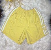 Adidas Original mustard yellow high waisted shorts sz XS