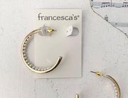 Francesca’s Ariadne Inside Pearl Lined Gold Hoop Earrings