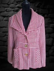 Robert Louis Vintage Tweed Houndstooth Blazer Jacket