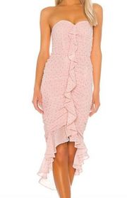 NWT Michael Costello x Revolve Vega Midi Pink Dress Medium