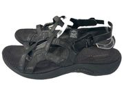 Merrell Women's Agave Black Leather Strappy Comfort Sandals Size 9