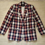 Linen Women’s Plaid Blazer Vintage Requirements Plaid Linen Blazer: 10