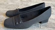 Stuart Madeline Wardrobe High Heels Shoes Block size 10 Black Pumps Square Toe