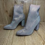 jeweled nude sock booties 
Women’s size 9