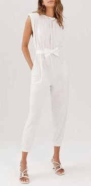 Something Navy Nikki Jumpsuit White