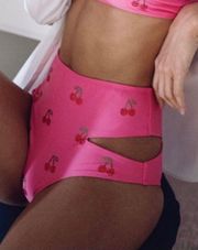 Whitney Cherry Rhinestone Cutout Bikini Bottoms